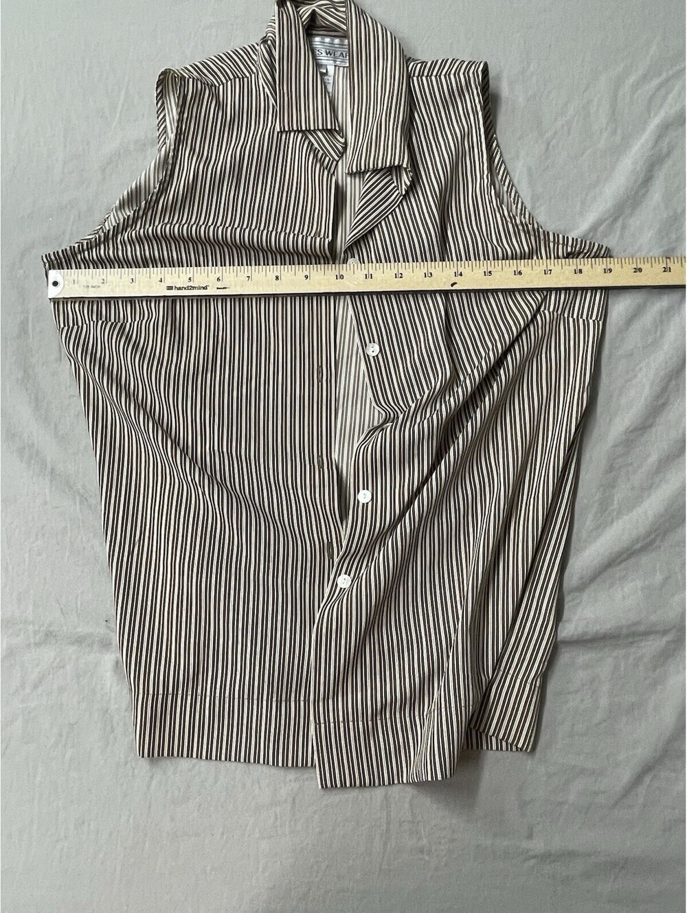 Vintage Jones Wear Collared Vest Size 8 Stripes - Picture 3 of 4